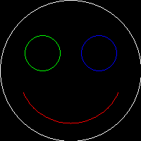 Visualización del ejemplo: Dibujar un círculo con imagearc()